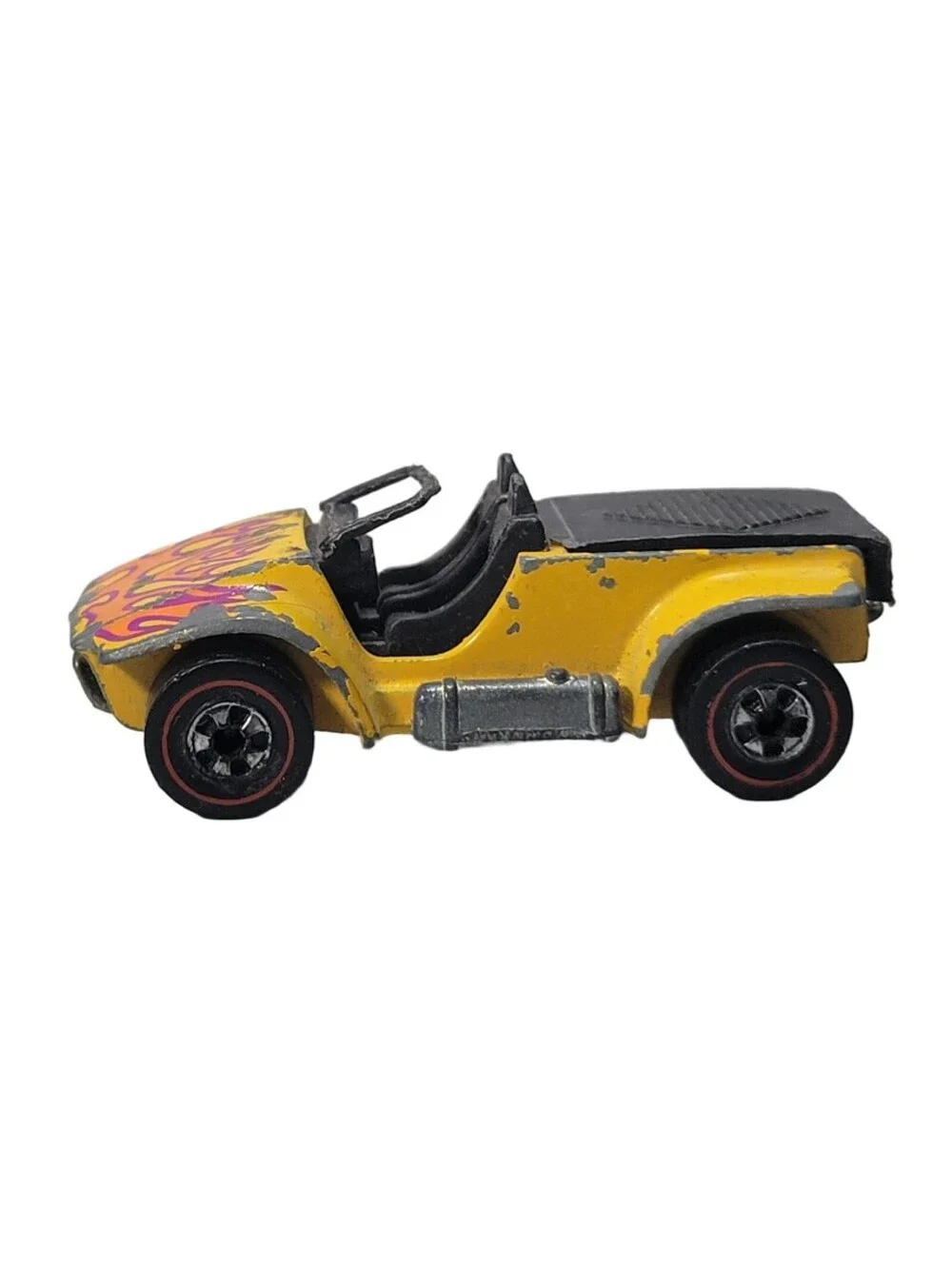 1974 Hot Wheels Redline SAND DRIFTER Diecast Toy Vehicle 1:64 Yellow With Flames